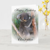 Koala Bear Birthday Karte (Gelbe Blume)