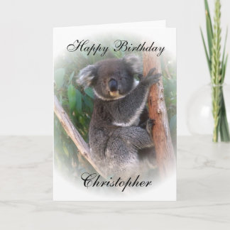 Koala Bear Birthday Karte