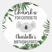 Koala Bear Birthday Sticker (Vorderseite)