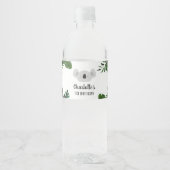 Koala Bear Birthday Water Flasche Etikett (Vorderseite)