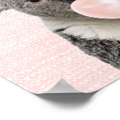 KOALA BEAR BLUTET EIN PINK BUBBLE GUM POSTER (Ecke)