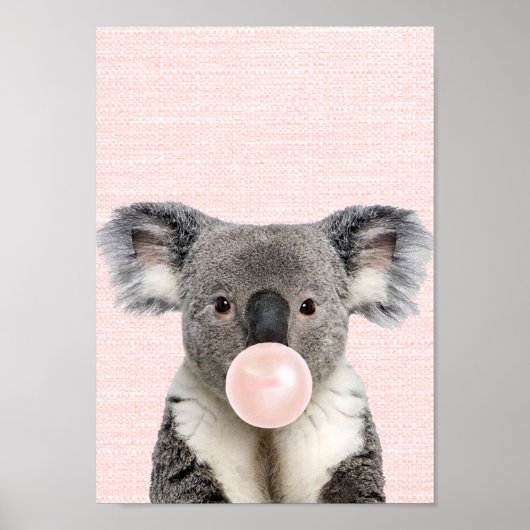 KOALA BEAR BLUTET EIN PINK BUBBLE GUM POSTER (Vorne)