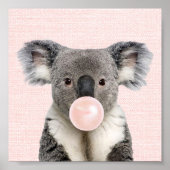 KOALA BEAR BLUTET EIN PINK BUBBLE GUM POSTER (Vorne)