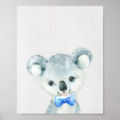 Koala Bear Bowtie Kinderzimmer Kunstdrucken Poster (Vorne)