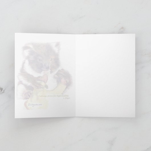 Koala Bear Bunter Stift Gruß und Note Card Karte (Innenseite)