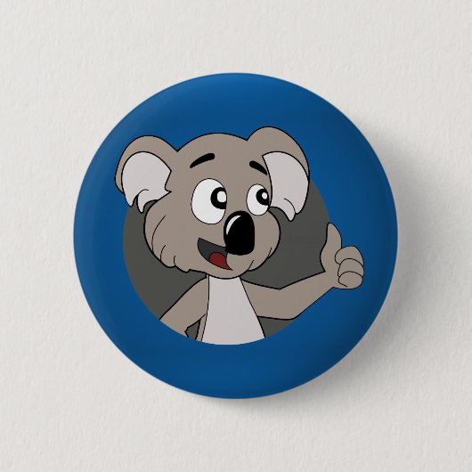 Koala bear Cartoon Button (Vorderseite)
