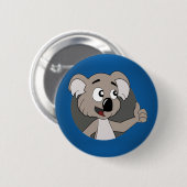 Koala bear Cartoon Button (Vorne & Hinten)