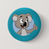 Koala bear Cartoon Button (Vorderseite)