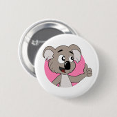 Koala bear Cartoon Button (Vorne & Hinten)