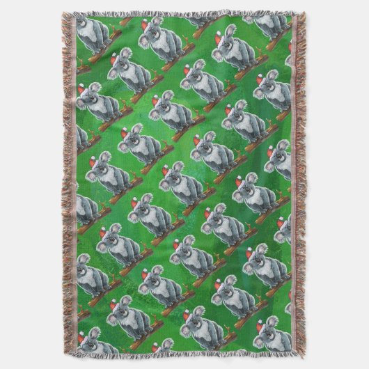 Koala Bear Christmas Decke (Vorderseite Vertikal)