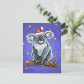 Koala Bear Christmas Feiertagspostkarte (Stehend Vorderseite)