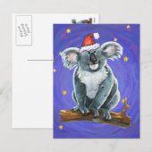 Koala Bear Christmas Feiertagspostkarte (Vorne/Hinten)