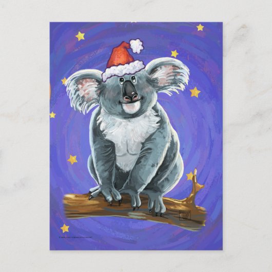 Koala Bear Christmas Feiertagspostkarte (Vorderseite)