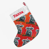 Koala Bear Christmas Großer Weihnachtsstrumpf (Rückseite (Hängend))