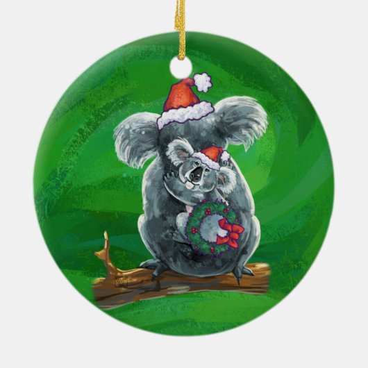 Koala Bear Christmas Keramik Ornament (Hinten)