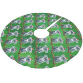 Koala Bear Christmas Polyester Weihnachtsbaumdecke (Schrägansicht)