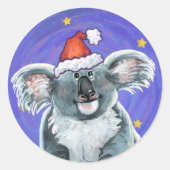 Koala Bear Christmas Runder Aufkleber (Vorderseite)