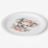 Koala Bear cute birthday Pappteller (Schrägansicht)
