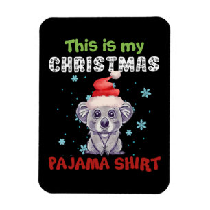 Koala Bear Das ist mein Weihnachts-Pajama-Shirt Magnet