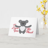 Koala Bear, den ich dir so Liebe habe Karte (Gelbe Blume)
