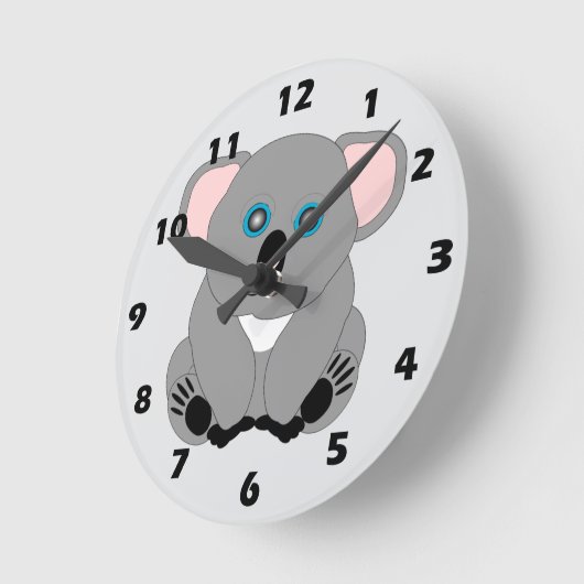 Koala Bear Design Runde Wanduhr (Winkel)