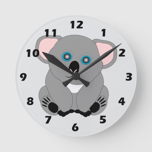 Koala Bear Design Runde Wanduhr (Vorderseite)