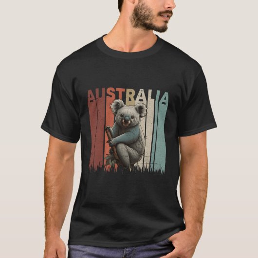 Koala Bear Distressed australische Koala T-Shirt (Vorderseite)