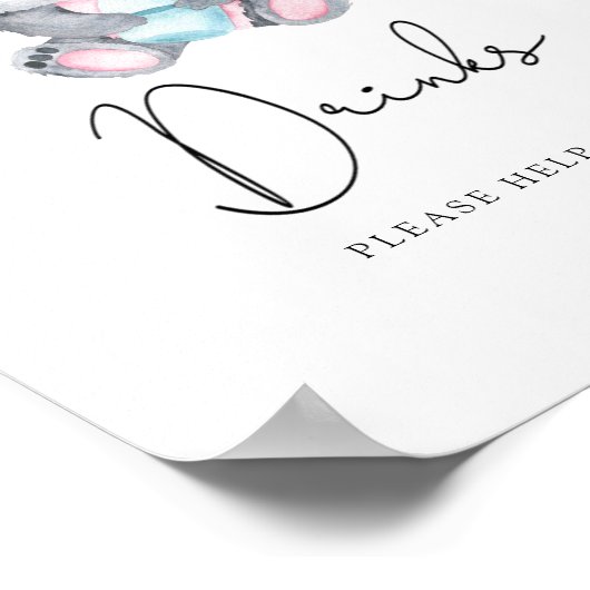 Koala Bear Drinks helfen Ihnen selbst Poster (Ecke)