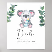 Koala Bear Drinks helfen Ihnen selbst Poster (Vorne)