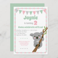Koala Bear Einladung Niedliche Geburtstag Party