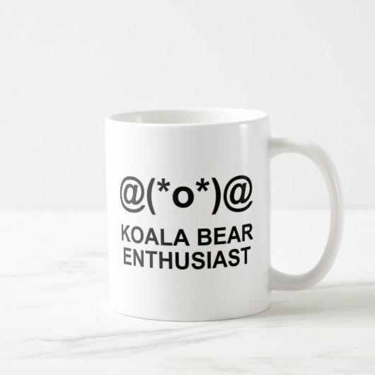Koala Bear Enthusiasten Kaffeetasse (Rechts)