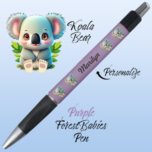 Koala Bear, farbenfrohe Lila, Niedliche Waldtierar Kugelschreiber
