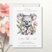 Koala Bear FIrst Birthday