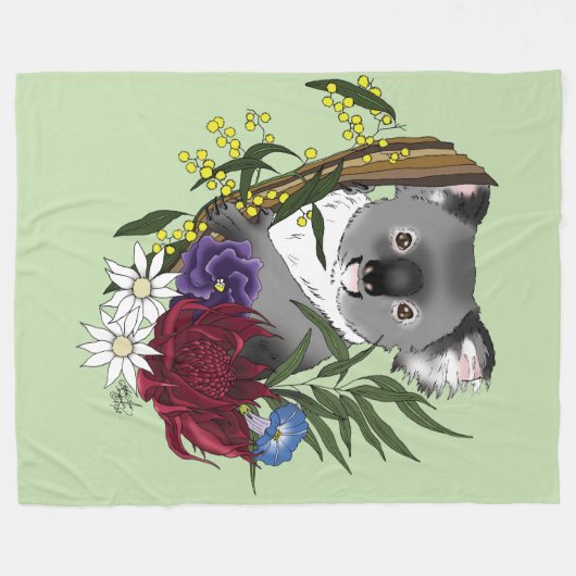 Koala Bear Fleecedecke (Vorderseite (Horizontal))