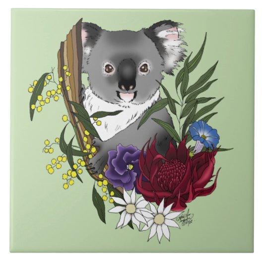 Koala Bear Fliese (Vorderseite)
