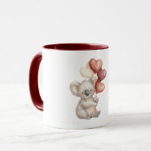 Koala Bear Follow your heart Red Balloons Tasse (Vorderseite Links)