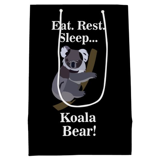 Koala Bear Funny Mittlere Geschenktüte (Rückseite)
