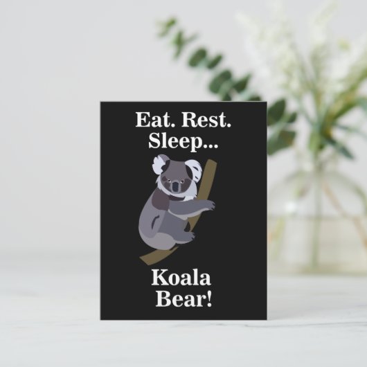 Koala Bear Funny Postkarte (Stehend Vorderseite)