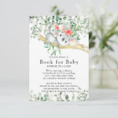 Koala Bear Girls Babydusche buchen Begleitkarte (Stehend Vorderseite)