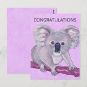 Koala Bear gratulieren Postkarte (Vorne/Hinten)