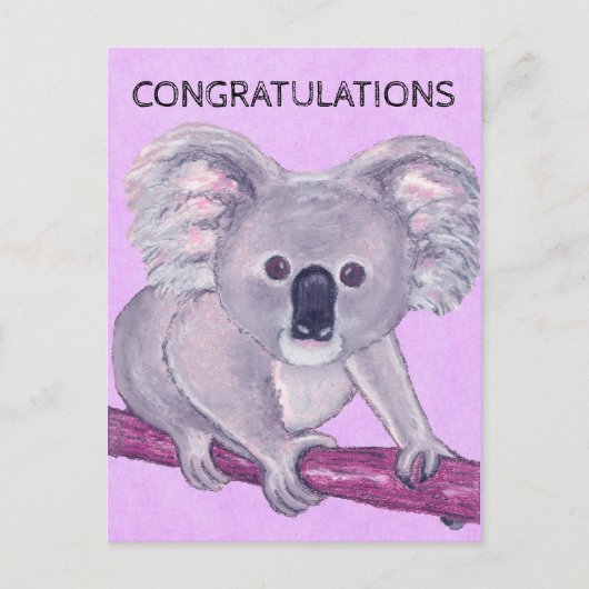 Koala Bear gratulieren Postkarte (Vorderseite)