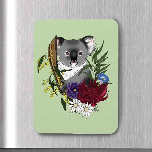 Koala Bear Green Magnet