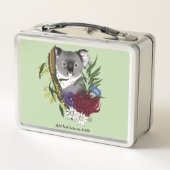 Koala Bear Green Metall Brotdose (Rückseite)