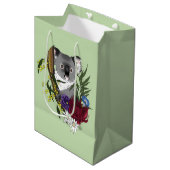 Koala Bear Green Mittlere Geschenktüte (Vorderseite Schrägansicht)