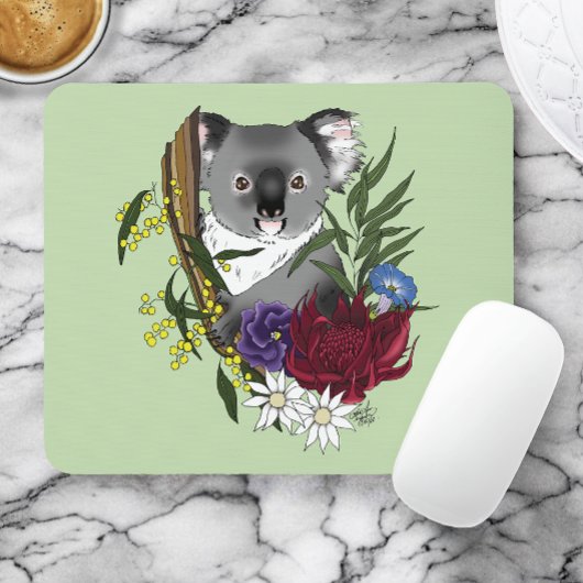 Koala Bear Green Mousepad