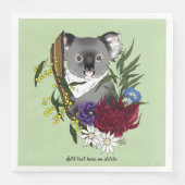 Koala Bear Green Serviette (Vorderseite)