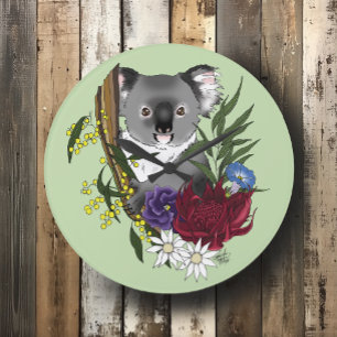 Koala Bear Große Wanduhr