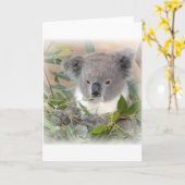 Koala Bear Grußkarte Karte (Gelbe Blume)