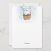 Koala Bear in Blue Air Ballon Einladung (Rückseite)