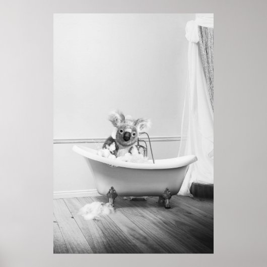 Koala Bear in einer Badewanne Poster (Vorne)
